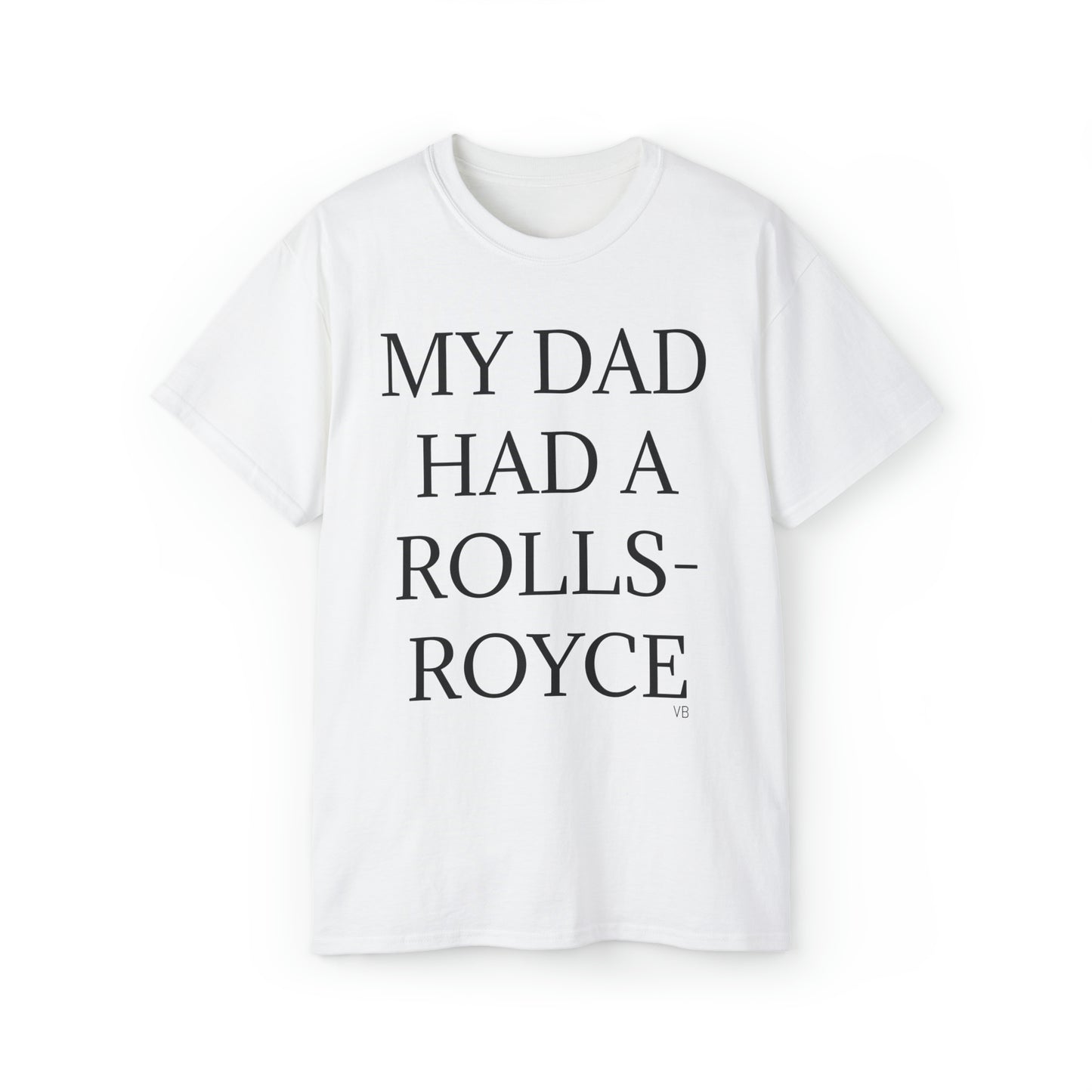 'My Dad Had A Rolls-Royce' Slogan T-Shirt In White